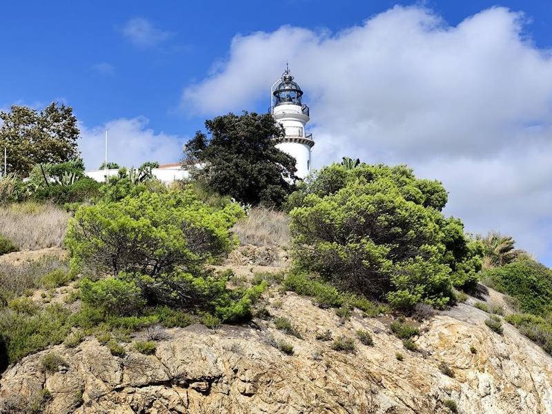Faro de Calella de Palafrugell sobre las rocas